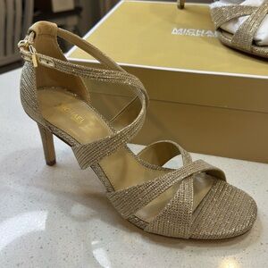 NWOT - Michael Kors Gold Sandals